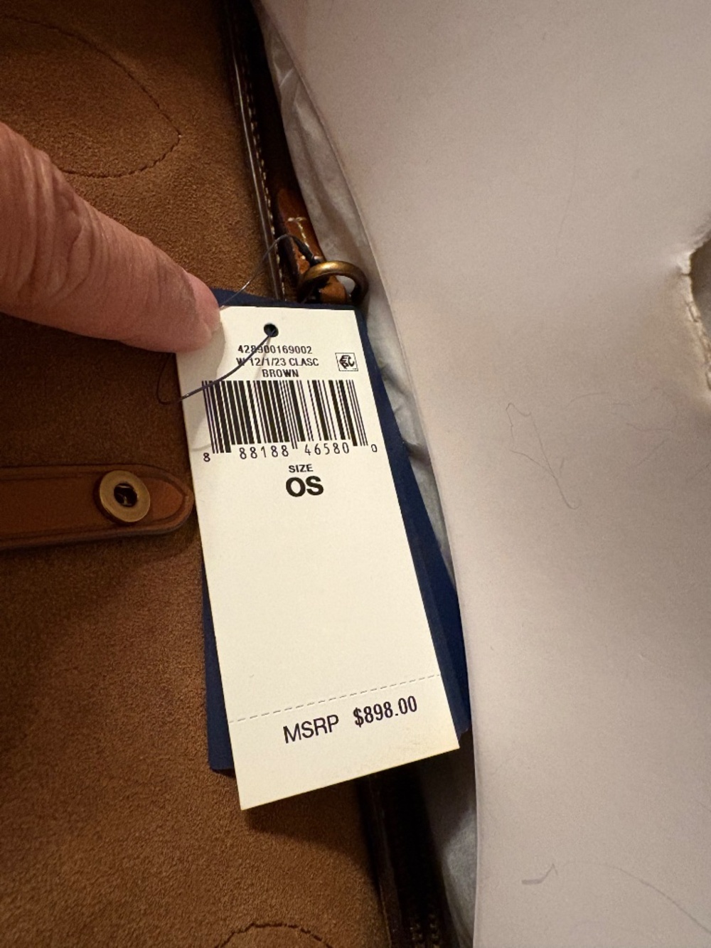 Polo Ralph Lauren Bellport large leather tote, NWT - Picture 7 of 8